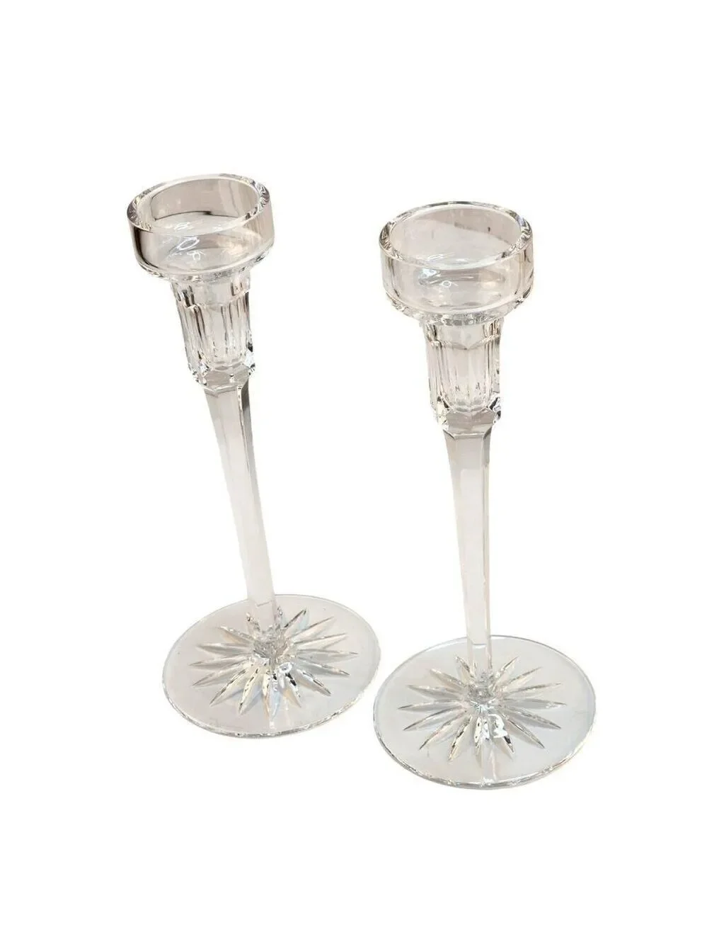 Rogaska Crystal Candlestick Holders Richmond 8 Inch Set of 2